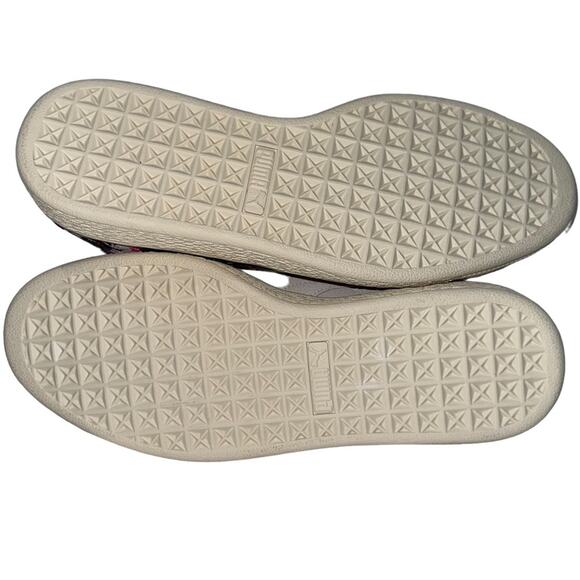 PUMA Suede Hyper Embroidered Women’s sneaker, size 8, color whisper white/orchid - Picture 6 of 11